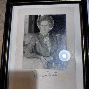 Signed autograph Margaret Thatcher Former British Prime Minister